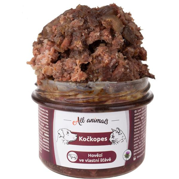 All Animals kočkopes sklo Hovězí ve vlastní šťávě  200g