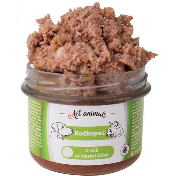 All Animals kočkopes sklo Králík ve vlastní šťávě 200g 200g