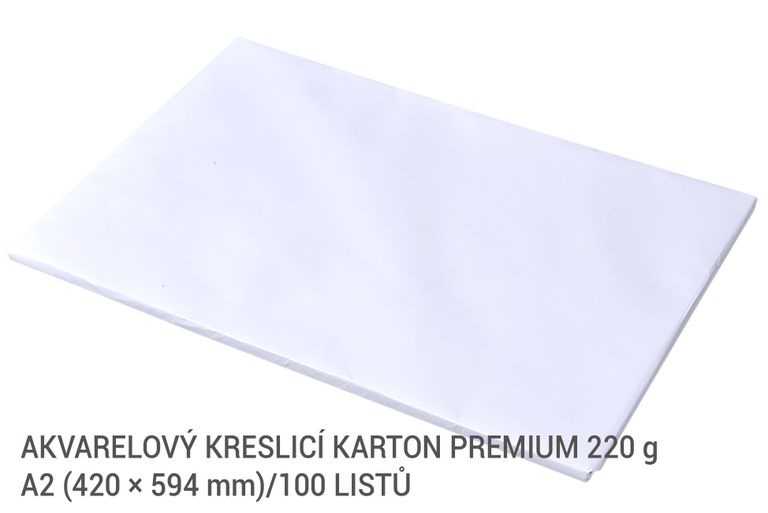 Kreslicí karton akvarelový A2 220 g - 100 ks