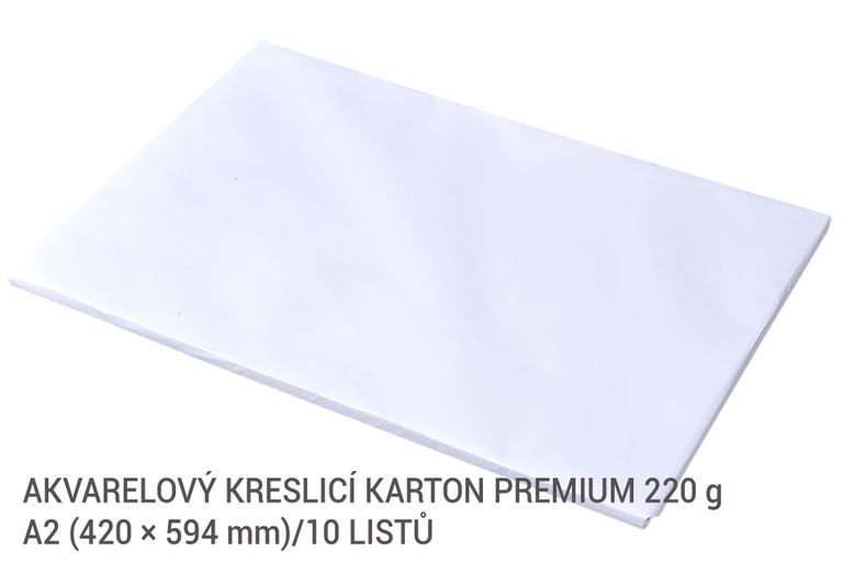 Kreslicí karton akvarelový A2 220 g - 10 ks