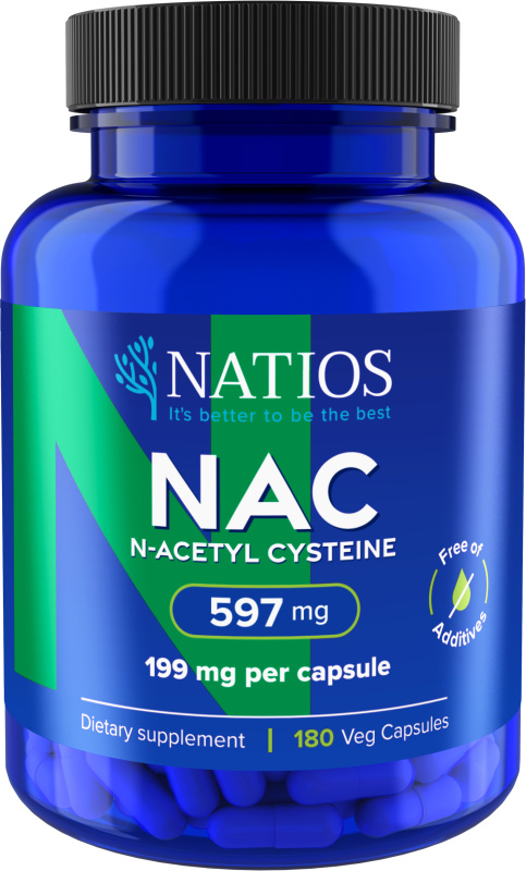NATIOS N-Acetyl Cysteine NAC 199 mg 180 veganských kapslí