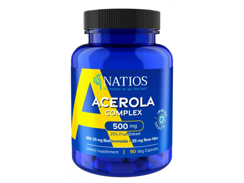 NATIOS Acerola Complex 500 mg 90 veganských kapslí