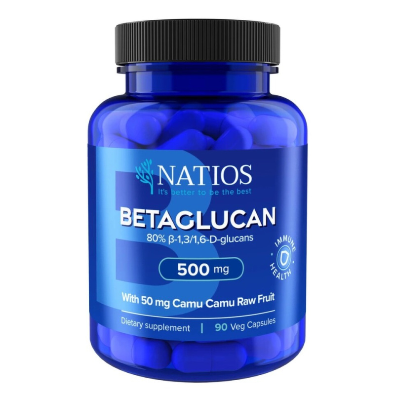 NATIOS Betaglucan Betaglukany s Camu Camu 500 mg 90 veganských kapslí