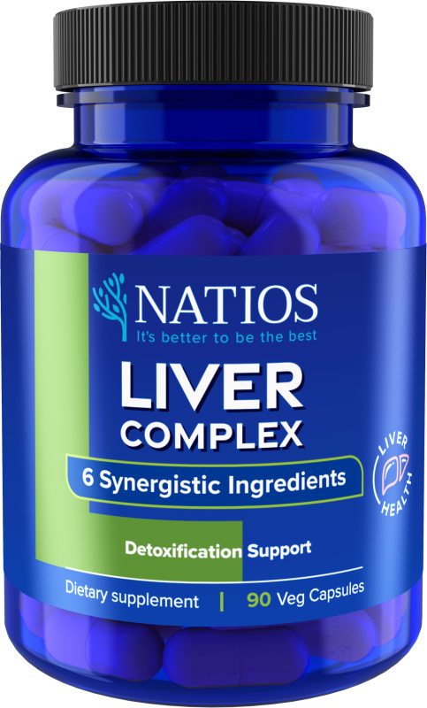 Natios Liver Complex Komplex 6 složek na játra 90 veganských kapslí