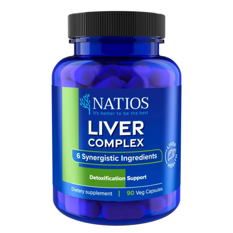 Natios Liver Complex Komplex 6 složek na játra 90 veganských kapslí