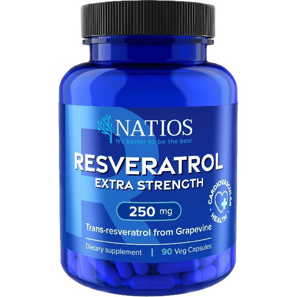 NATIOS Resveratrol extra strenght 250 mg 90 veganských kapslí