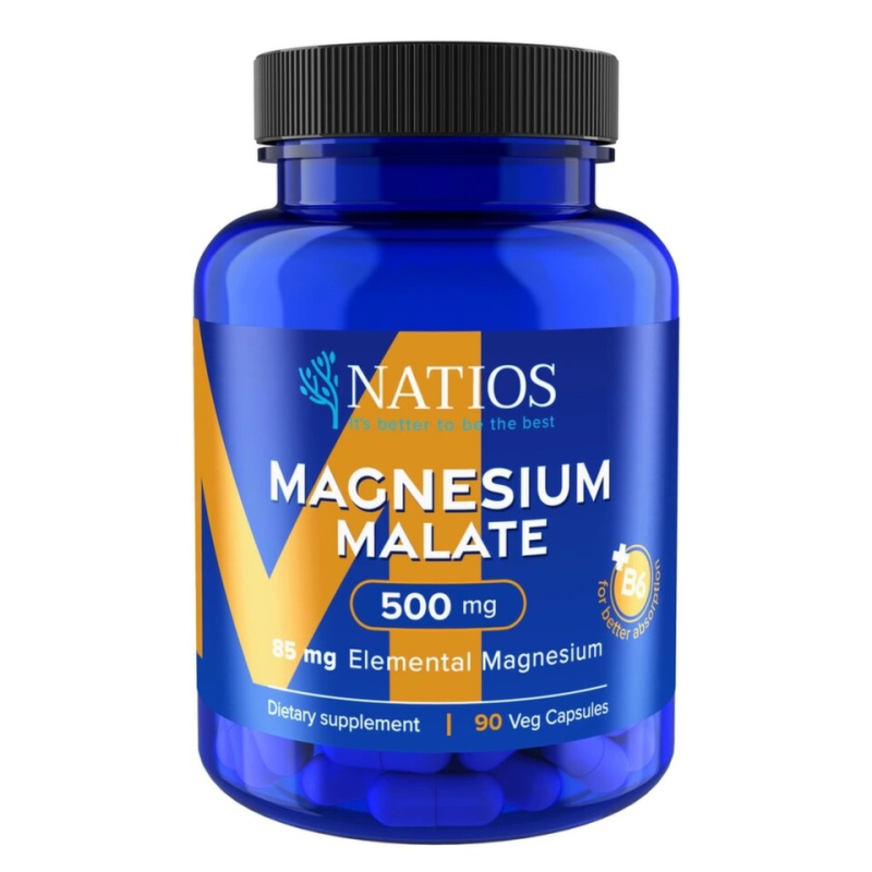 NATIOS Magnesium Malate 500mg + B6 cps.90