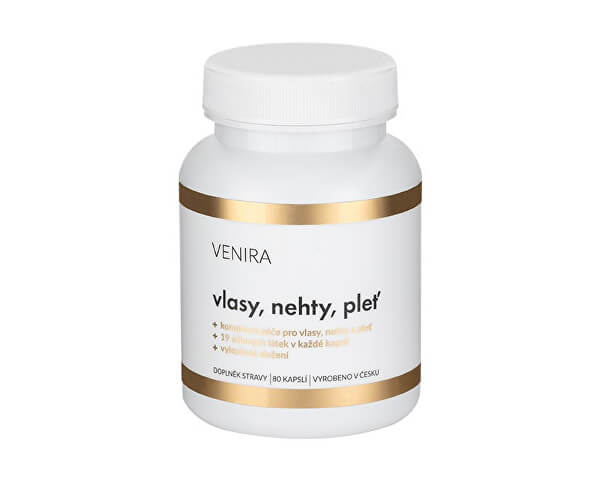 VENIRA kapsle na vlasy, nehty a pleť, 40 denní kúra, 80 kapslí