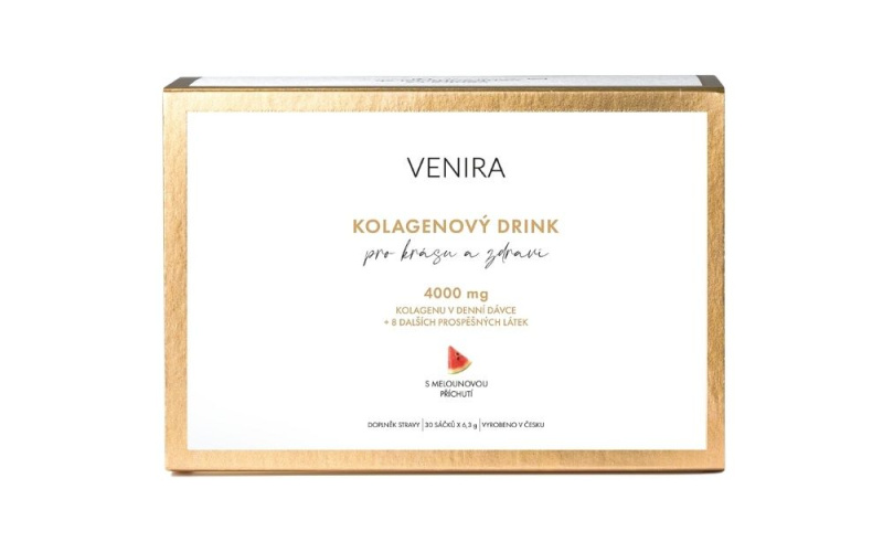 VENIRA kolagenový drink pro vlasy, nehty a pleť - meloun, 30 sáčků