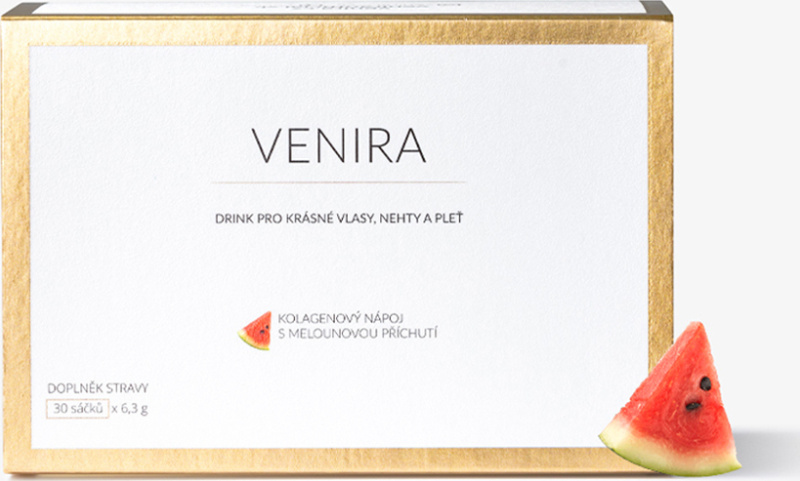 VENIRA kolagenový drink pro vlasy, nehty a pleť - meloun, 30 sáčků