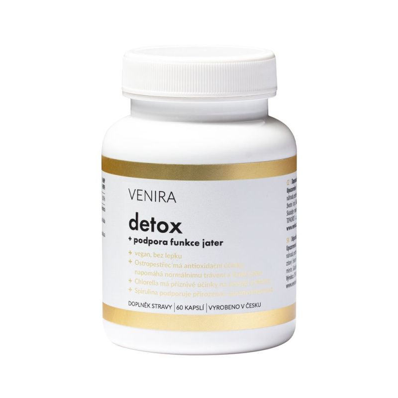 VENIRA detox + podpora funkce jater, 60 kapslí