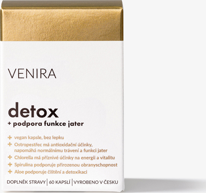 VENIRA detox + podpora funkce jater, 60 kapslí