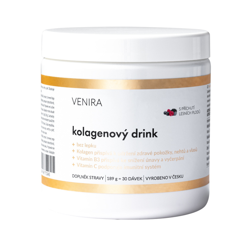VENIRA kolagenový drink pro vlasy, nehty a pleť - lesní plody, 189 g
