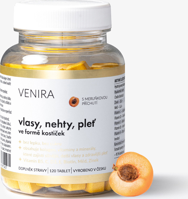 VENIRA kostičky pro vlasy, nehty a pleť, 60denní kúra