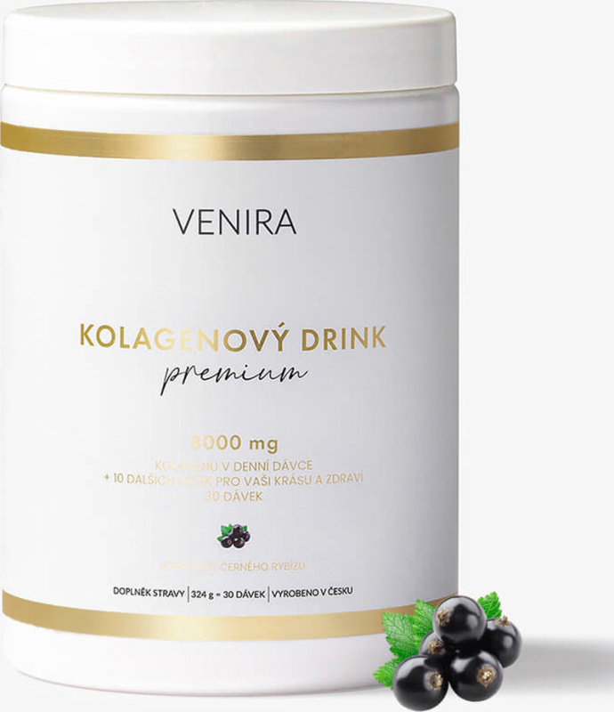 VENIRA PREMIUM kolagenový drink, černý rybíz, 324 g