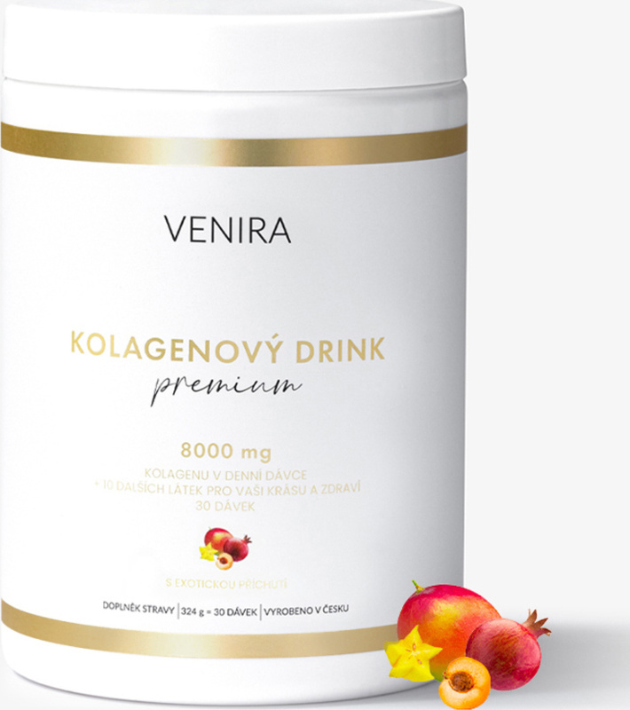 Venira PREMIUM kolagenový drink s příchutí exotický mix, 324 g
