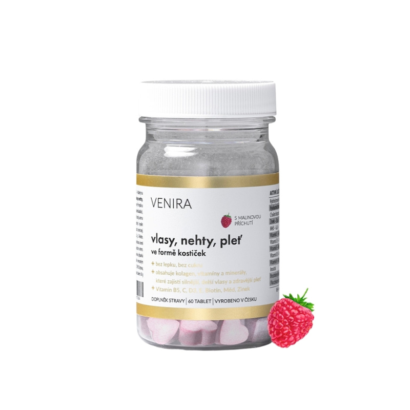 VENIRA kostičky pro vlasy, nehty a pleť, 60 tablet