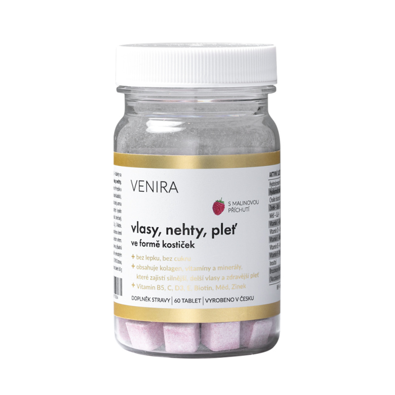 VENIRA kostičky pro vlasy, nehty a pleť, 60 tablet