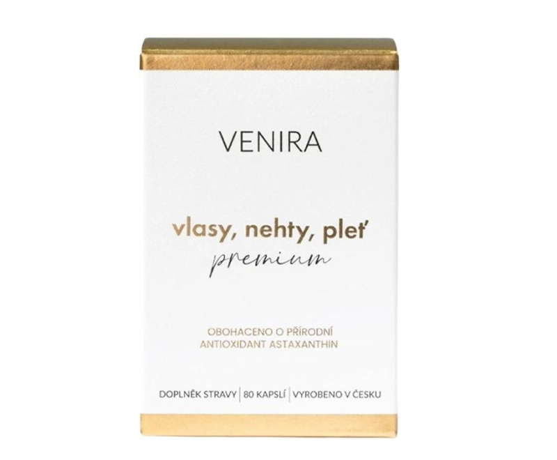 VENIRA PREMIUM kapsle pro vlasy, nehty a pleť, 80 kapslí