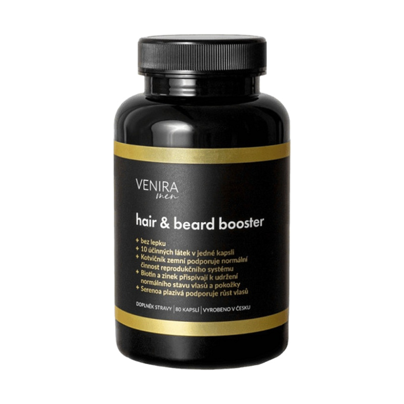 VENIRA hair & beard booster pro muže, 80 kapslí