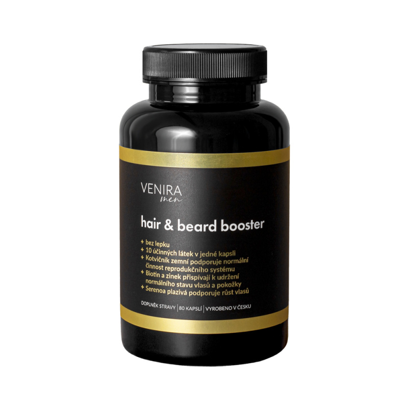 VENIRA hair & beard booster pro muže, 80 kapslí