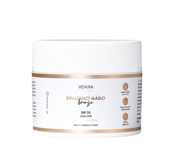 VENIRA opalovací máslo bronze, SPF 25, 100 ml