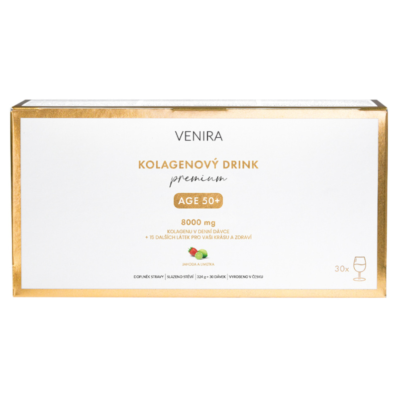 VENIRA PREMIUM kolagen age 50+, jahoda-limetka, 30 sáčků