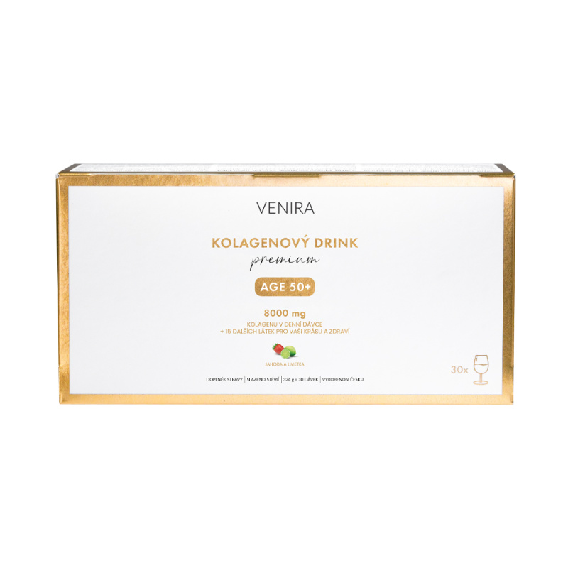 VENIRA PREMIUM kolagen age 50+, jahoda-limetka, 30 sáčků