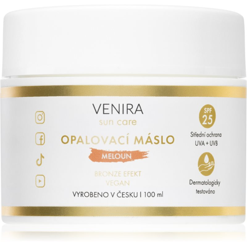 VENIRA opalovací máslo, bronze, SPF 25, meloun, 100 ml