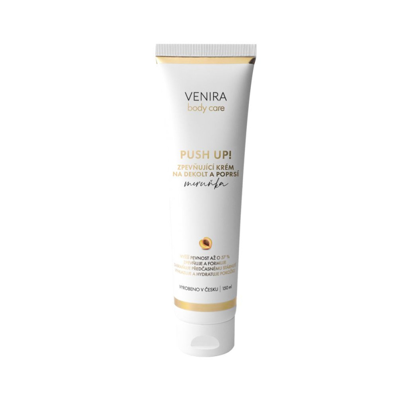 VENIRA PUSH-UP zpevňující krém na dekolt a poprsí, meruňka, 150 ml