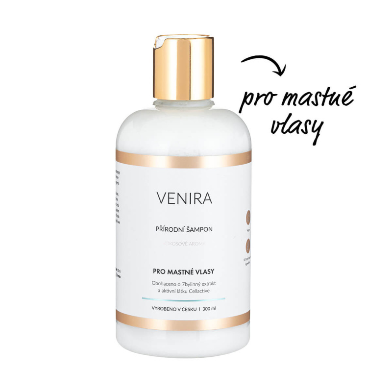 VENIRA přírodní šampon pro mastné vlasy, 300 ml