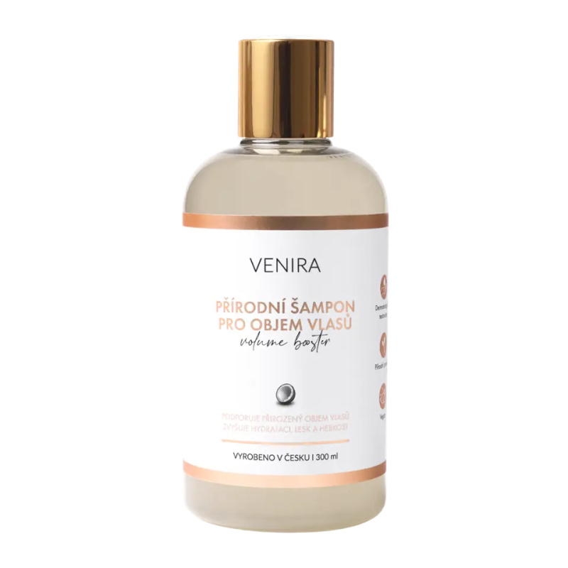 VENIRA přírodní šampon pro objem vlasů - VOLUME BOOSTER, kokos, 300 ml