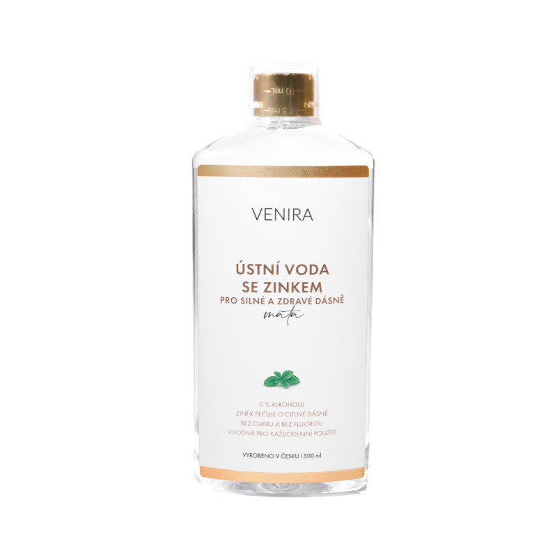 VENIRA ústní voda se zinkem, máta, 500 ml