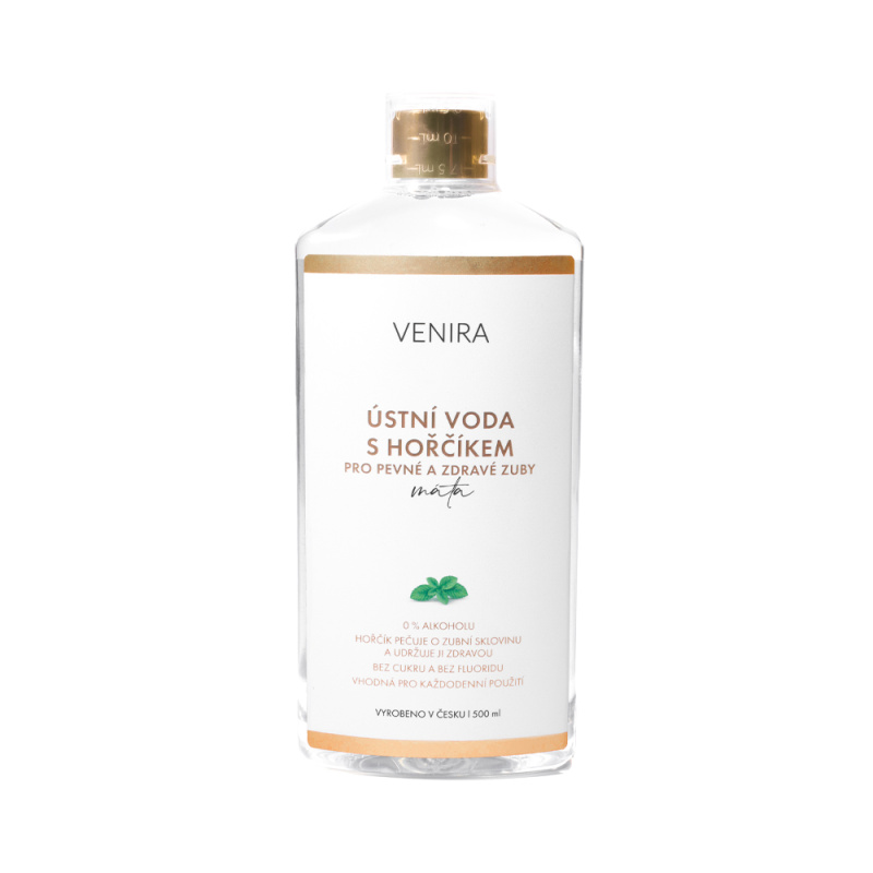 VENIRA ústní voda s magnesiem pro pevné a zdravé zuby, máta, 500 ml