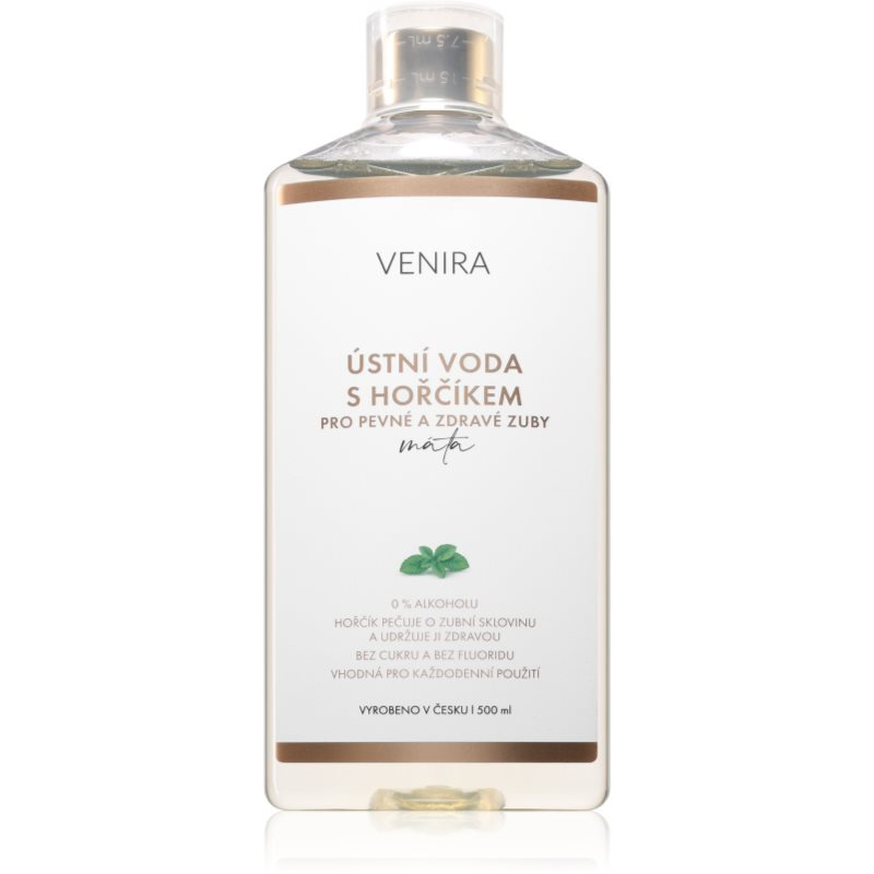 VENIRA ústní voda s magnesiem pro pevné a zdravé zuby, máta, 500 ml