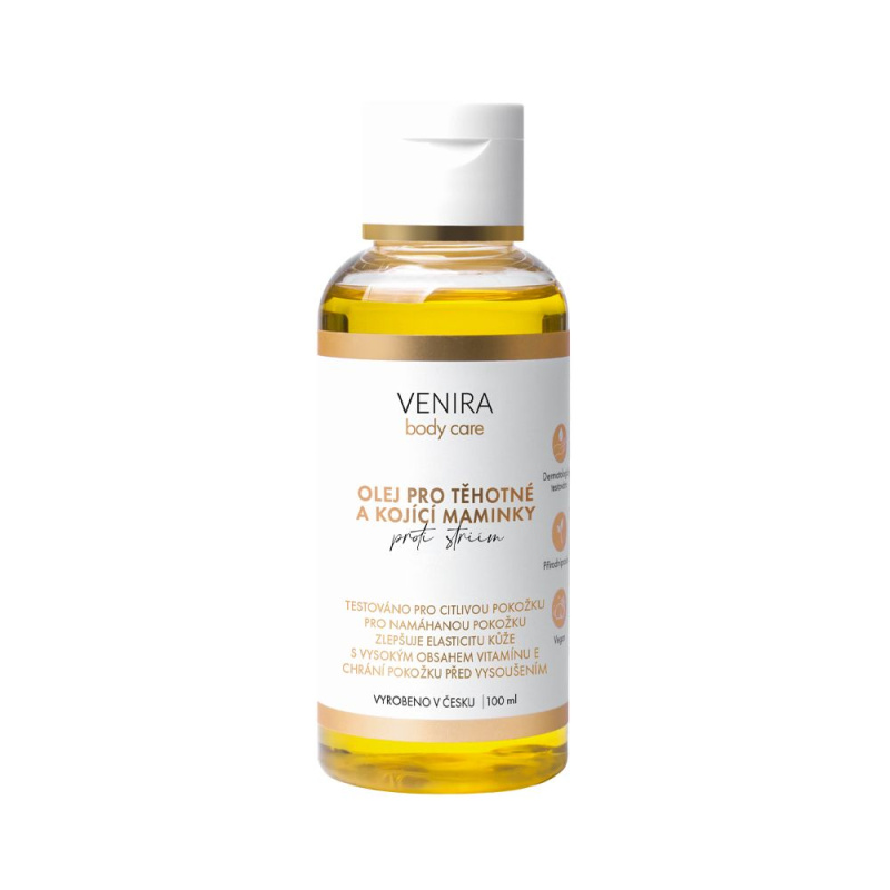 VENIRA olej pro těhotné a kojící maminky proti striím, japonská jahoda, 100 ml