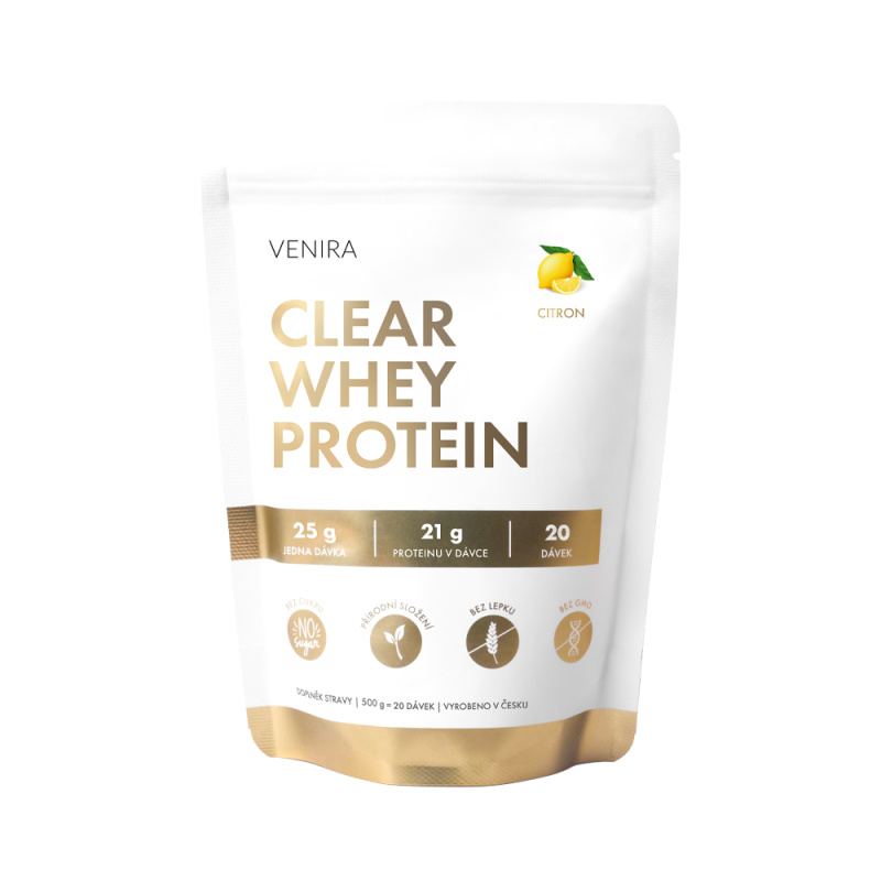 VENIRA clear whey protein, proteinová limonáda, citrón, 500 g