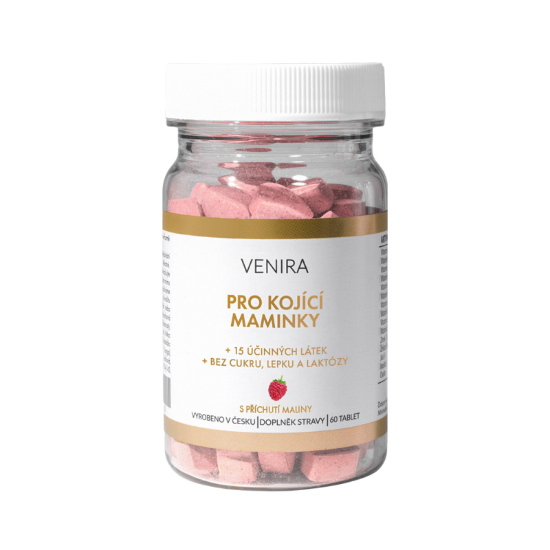 Venira Pro kojící maminky srdíčka malina cps.60