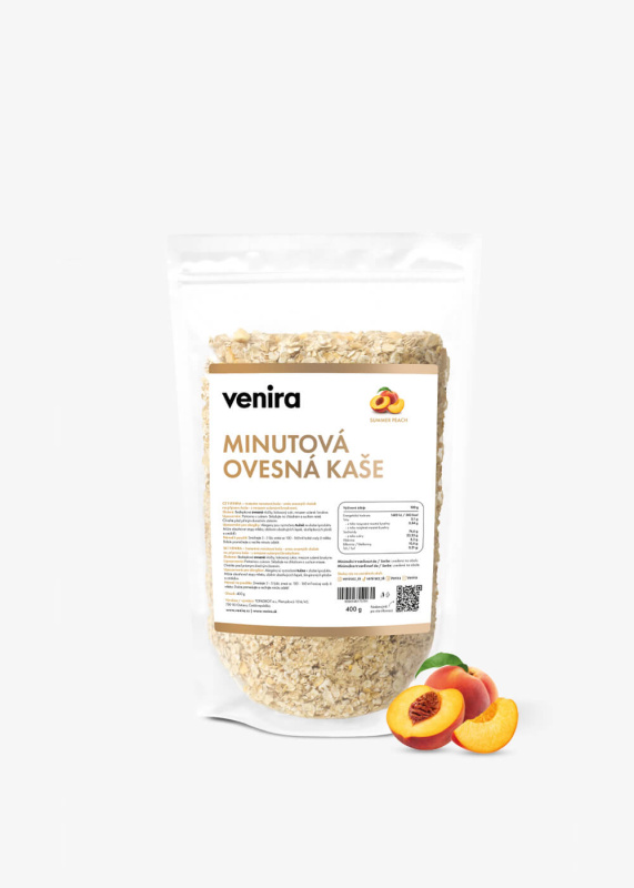 VENIRA minutová ovesná kaše, summer peach, 400 g