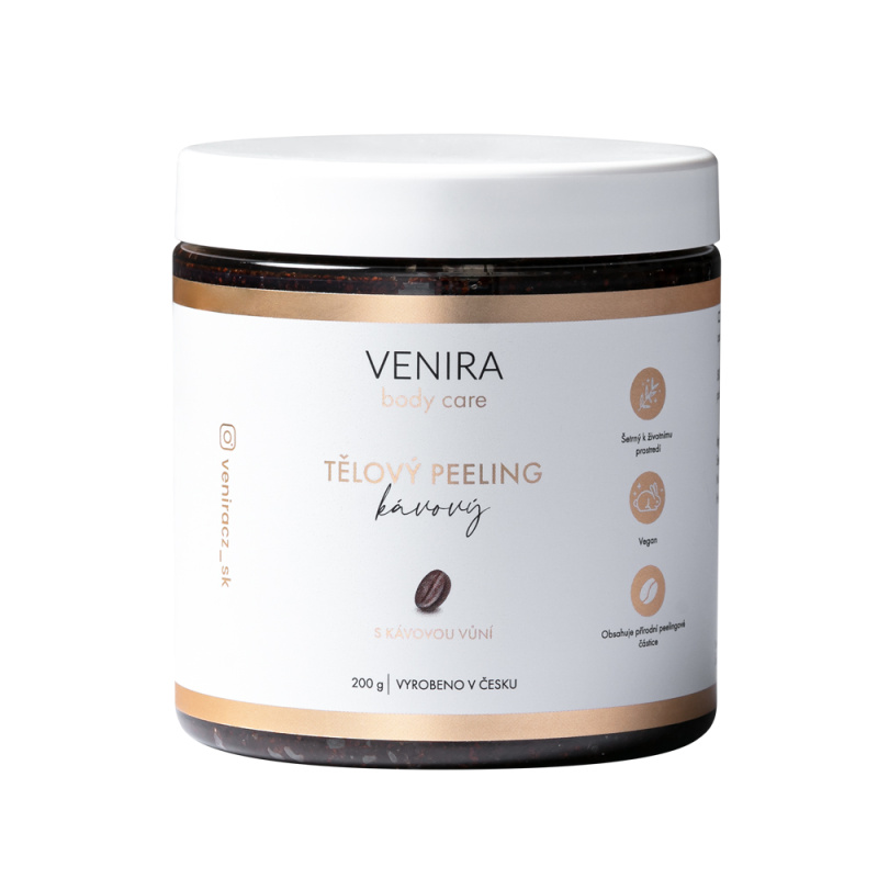 VENIRA tělový peeling- kávový, 200 g