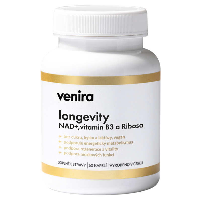 VENIRA Longevity NAD+ vitamin B3 a ribosa 60 kapslí