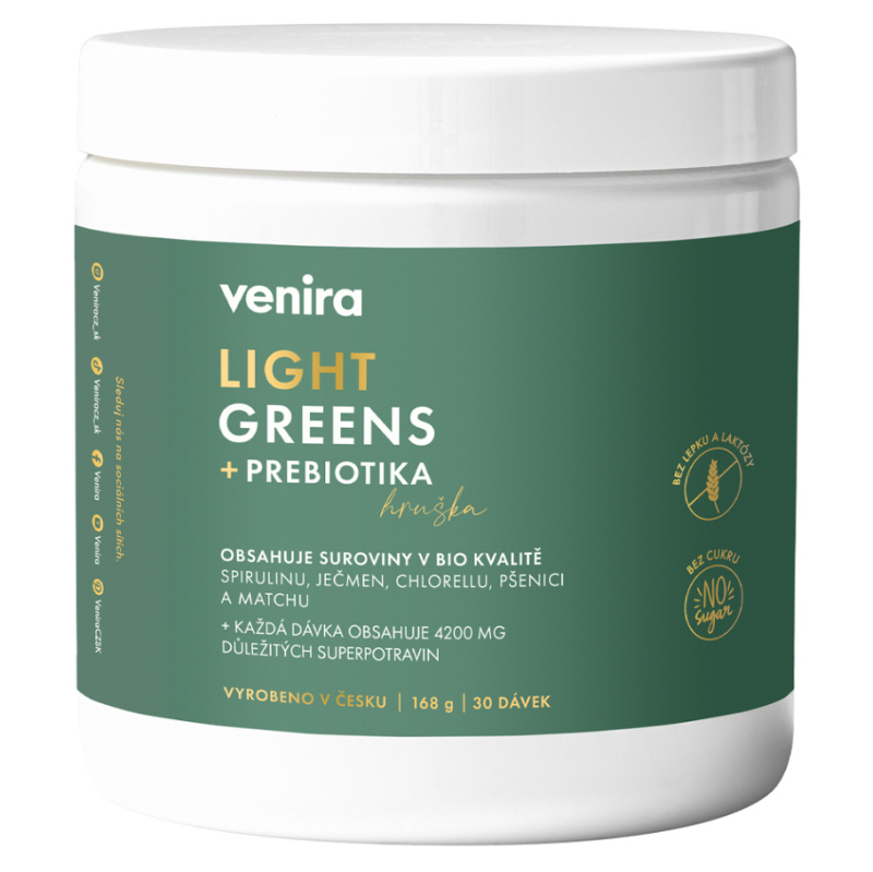 VENIRA Light greens prebiotika hruška 168 g