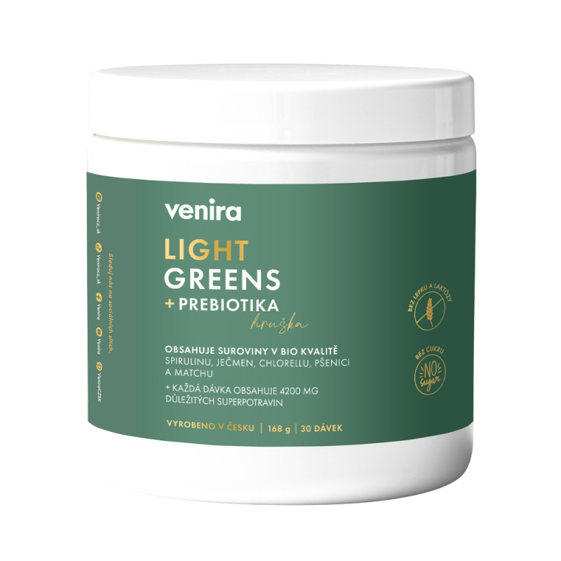VENIRA Light greens prebiotika hruška 168 g