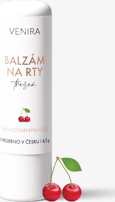 VENIRA balzám a rty, třešeň, 4,5 g