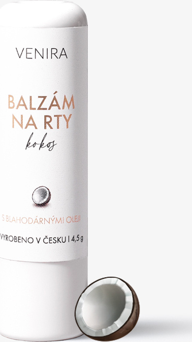 VENIRA balzám a rty, kokos, 4,5 g