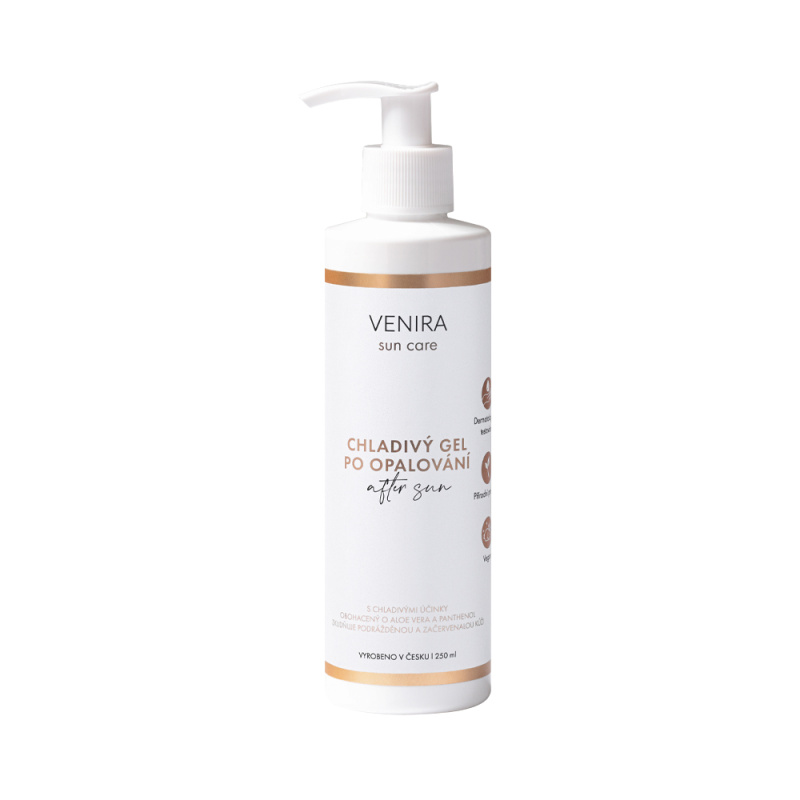 VENIRA chladivý gel po opalování, AFTER SUN, aloe vera a menthol, 250 ml
