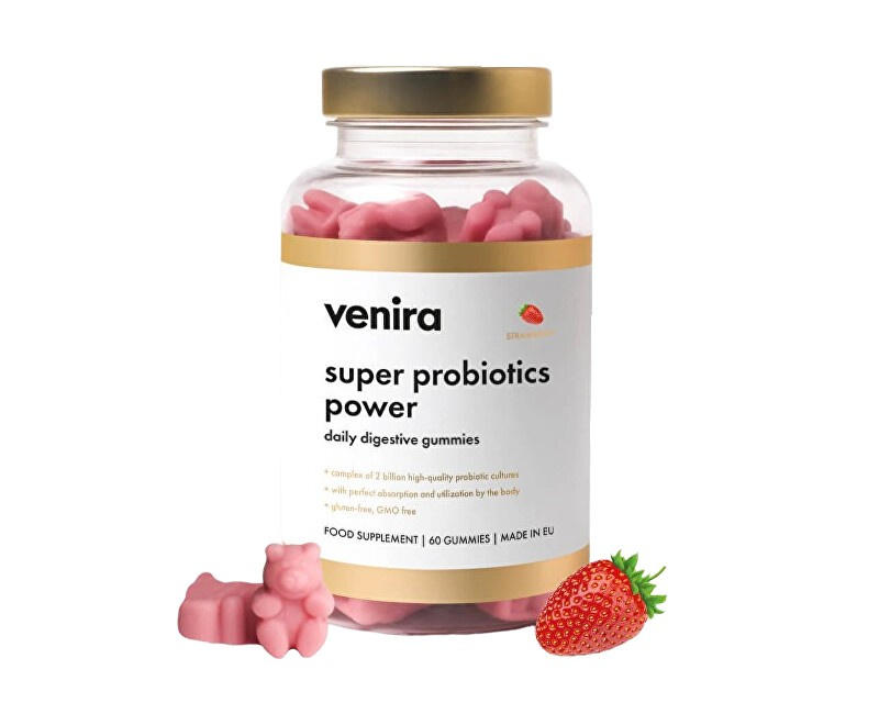 Venira Super probiotics power gummies jahoda 60ks