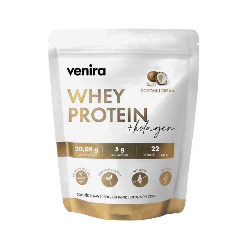 VENIRA whey protein, kokos, 1000 g