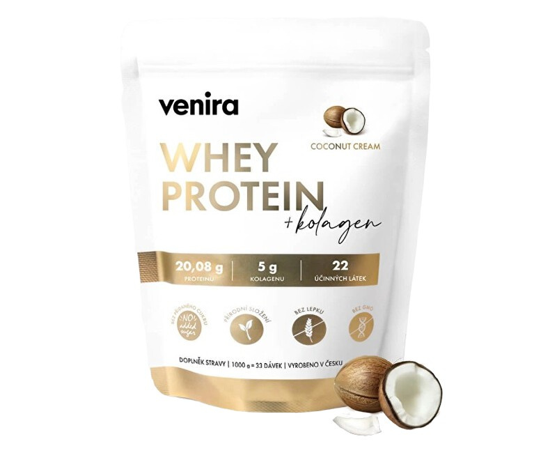 VENIRA whey protein, kokos, 1000 g