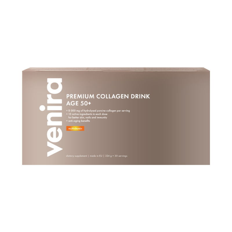Venira Premium kolagenový drink pro vlasy, nehty a pleť 50+ multivitamin 30 sáčků